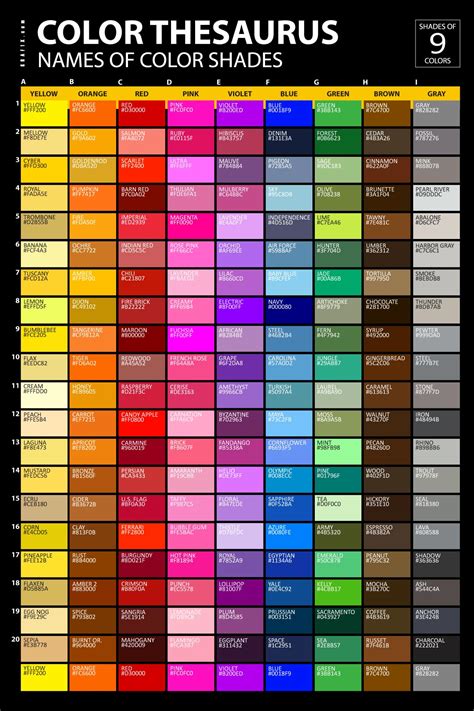 Names Of Colors .
